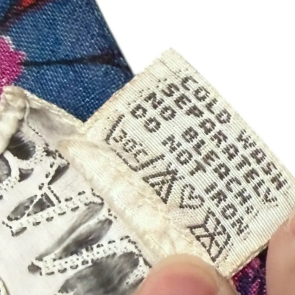 Vintage 80s Bandini Tropical Floral Maxi Dress Women’s XL Rayon Resort Botanical - Picture 6 of 6